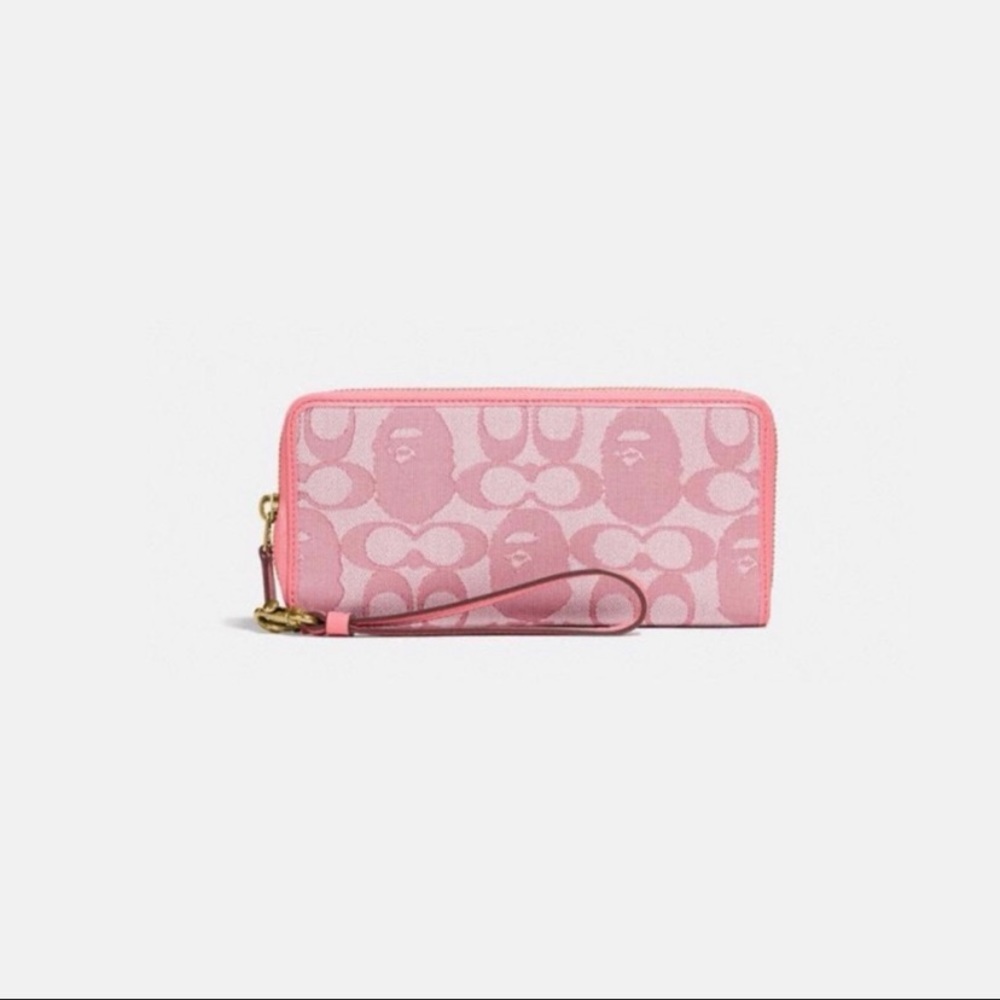 Bape x coach phone wallet signature jacquard